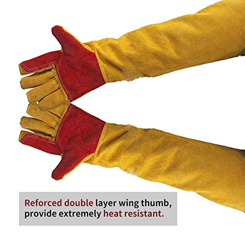 23.6 Inch Long Sleeves Welding Safety Gloves, Lined And Kevlar St...