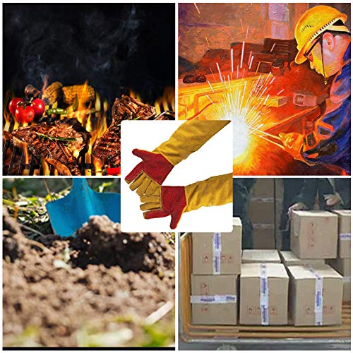 23.6 Inch Long Sleeves Welding Safety Gloves, Lined And Kevlar St...