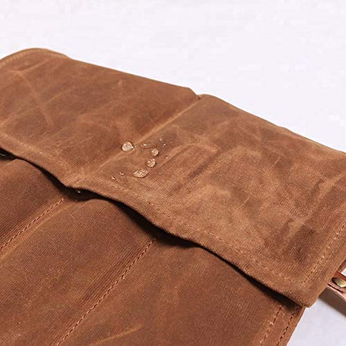 Waxed Canvas Tool Roll Up Bag,Chisel Carrying Case,Wrench Holder P...