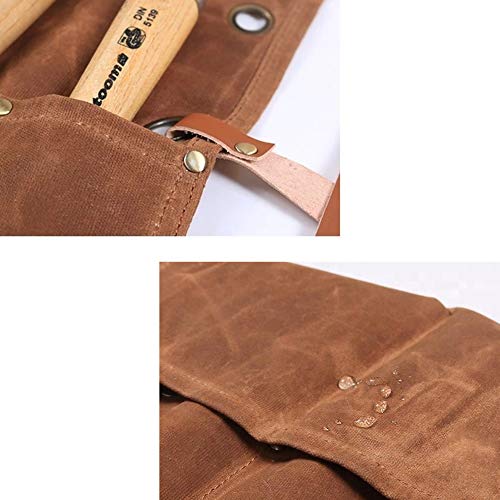 Waxed Canvas Tool Roll Up Bag,Chisel Carrying Case,Wrench Holder P...