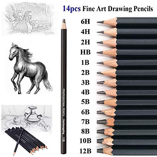 Sketching Pencil Set Drawing Pen Charcoal Sketch Kit Cover Graphit...