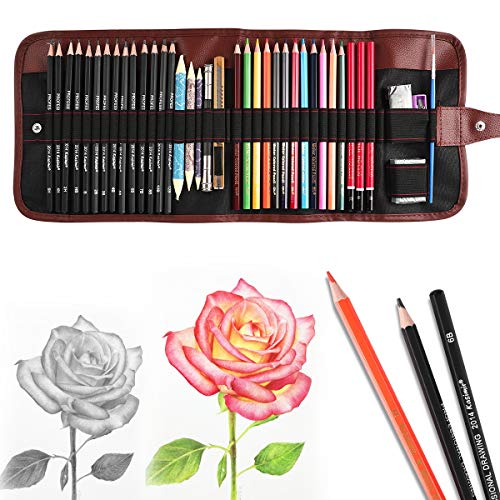 Sketching Pencil Set Drawing Pen Charcoal Sketch Kit Cover Graphit...