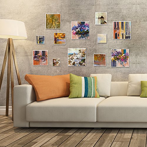12 Pieces Assorted Size Mini Art Canvas Stretched for Craft Painti...