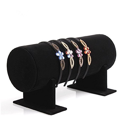 Soft Black Velvet Headband with Headgear Packaging Jewelry Display...