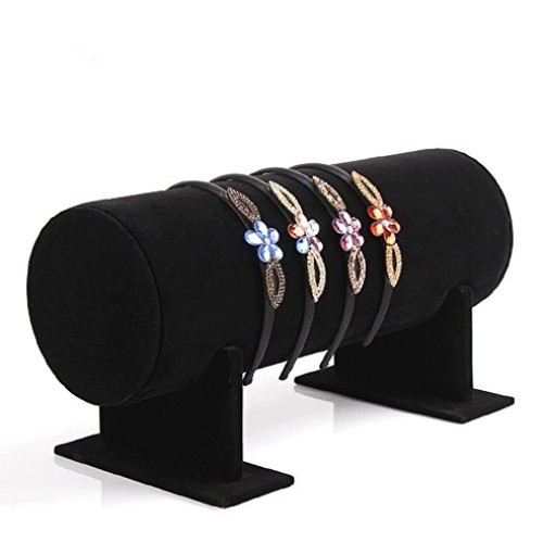 Soft Black Velvet Headband with Headgear Packaging Jewelry Display...