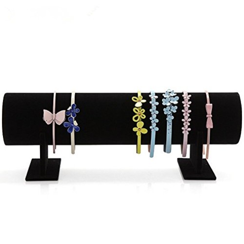 Soft Black Velvet Headband with Headgear Packaging Jewelry Display...