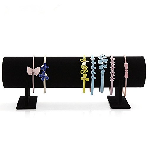 Soft Black Velvet Headband with Headgear Packaging Jewelry Display...