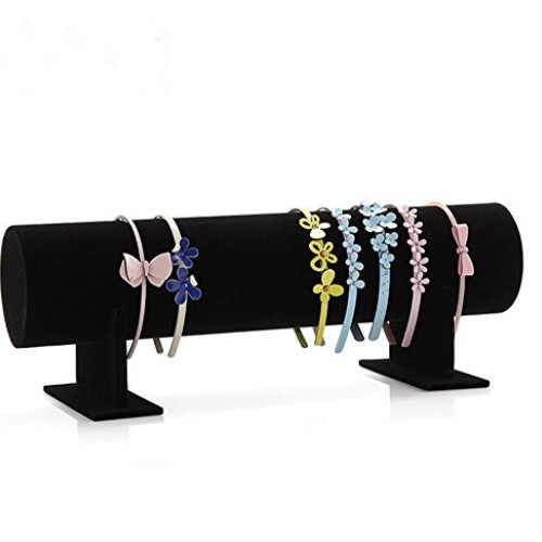 Soft Black Velvet Headband with Headgear Packaging Jewelry Display...