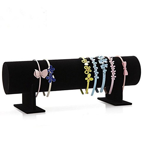 Soft Black Velvet Headband with Headgear Packaging Jewelry Display...