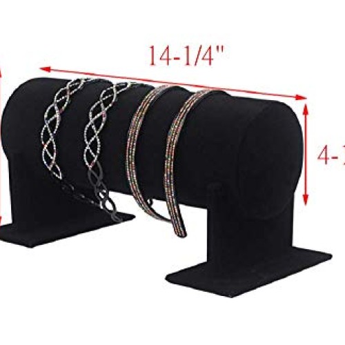 Soft Black Velvet Headband with Headgear Packaging Jewelry Display...