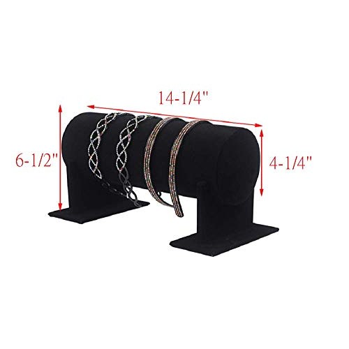 Soft Black Velvet Headband with Headgear Packaging Jewelry Display...