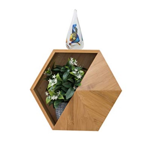 Hexada Premium Wall Mounted Hanging Planter and Geometric Wall Dec...