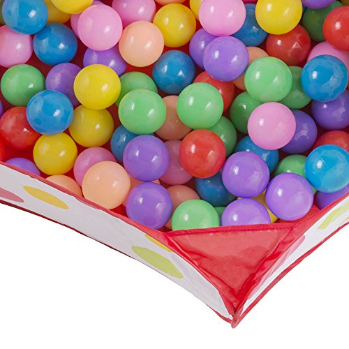 Hey! Play! Kids Pop-up Six-Sided Ball Pit Tent with 200 Colorful a...