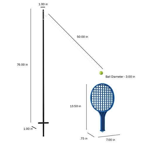 Hey! Play! Rope Ball Tether Swing Game- Complete Set with Pole, 2 ...