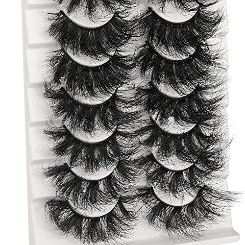 Mink Lashes Dramatic Eyelashes 10 Pairs 5 Styles Fluffy Thick Long...