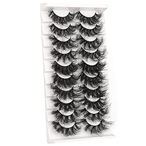 Mink Lashes Dramatic Eyelashes 10 Pairs 5 Styles Fluffy Thick Long...
