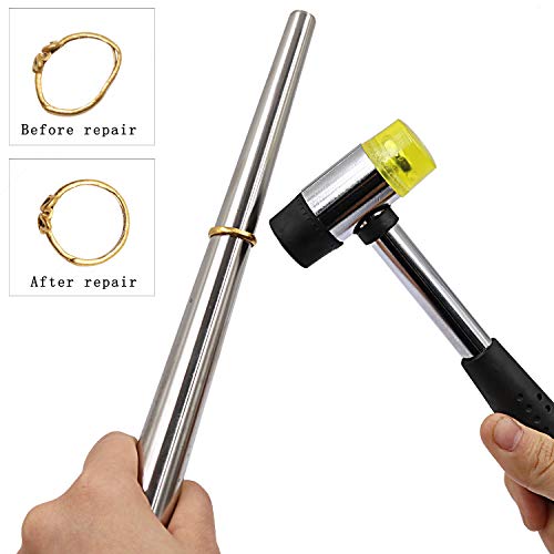 HEYMOUS Ring Sizer Tool Metal Ring Sizing Mandrel Ring Gauge Sizer...