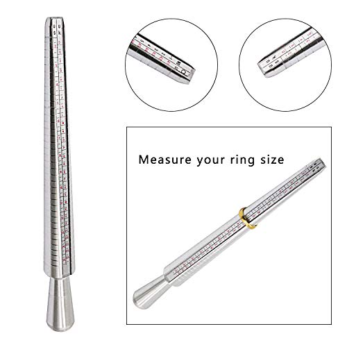 HEYMOUS Ring Sizer Tool Metal Ring Sizing Mandrel Ring Gauge Sizer...