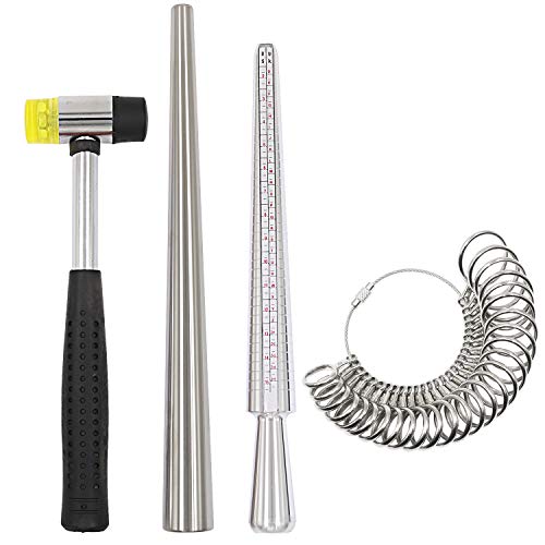 HEYMOUS Ring Sizer Tool Metal Ring Sizing Mandrel Ring Gauge Sizer...