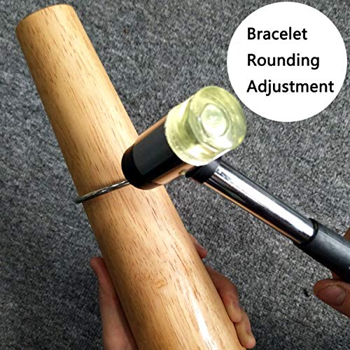 HEYMOUS Wood Bracelet Mandrel Round Plastic Wrist Sizer with Jewel...
