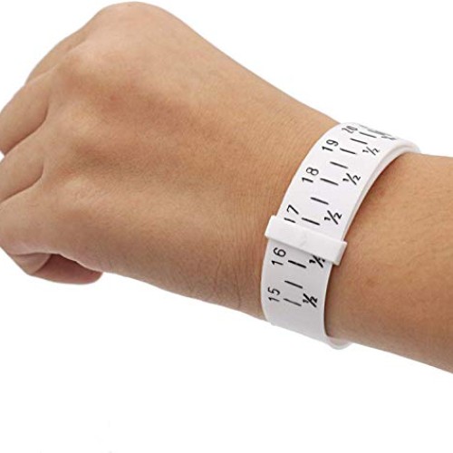 HEYMOUS Wood Bracelet Mandrel Round Plastic Wrist Sizer with Jewel...