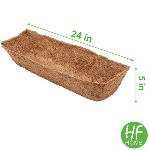 HFHOME 2Pcs 24 Trough Coco Fiber Replacement Liner, 24 inch Windo...
