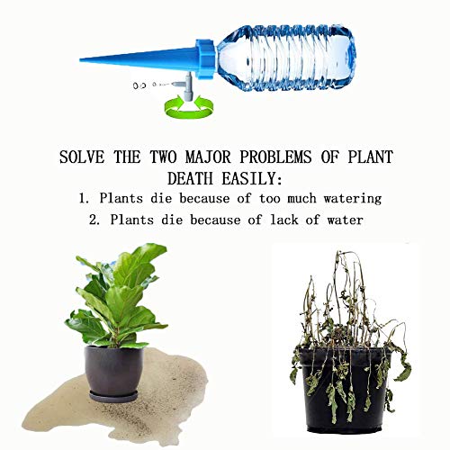 12 Pack Adjustable Self Watering Spikes Automatic Drip Irrigation ...