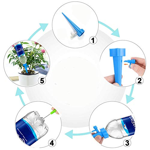 12 Pack Adjustable Self Watering Spikes Automatic Drip Irrigation ...