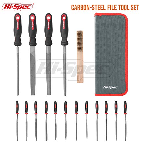 Hi-Spec 17 Piece Carbon-Steel Hand & Needle File Tool Set. 4 Piece...
