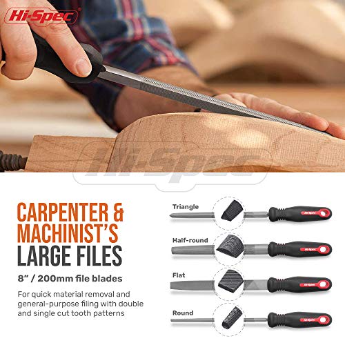 Hi-Spec 17 Piece Carbon-Steel Hand & Needle File Tool Set. 4 Piece...