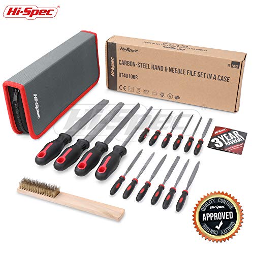 Hi-Spec 17 Piece Carbon-Steel Hand & Needle File Tool Set. 4 Piece...