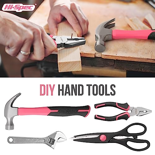 Hi-Spec 54pc Pink Home DIY Tool Kit Set for Women, Office & Garage...