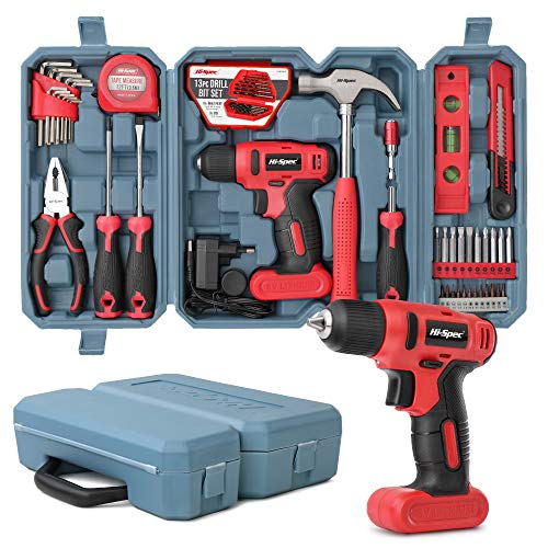 Tools Hi-Spec 57 Piece 8V Electric Power Drill Driver & Home DIY T...