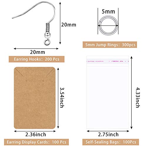 950 Pieces Earring Making Supplies Kit, Hypoallergenic Earring Fis...