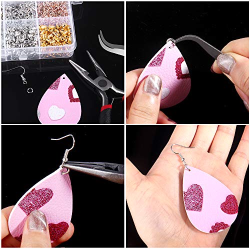 Hicdaw 2493Pcs Earring Hooks Earring Making Supplies Kit with Earr...