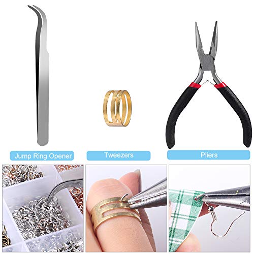 Hicdaw 2493Pcs Earring Hooks Earring Making Supplies Kit with Earr...