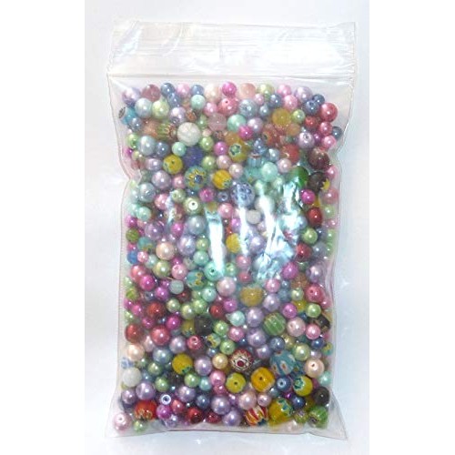 Assorted Beads, Loose Beads for Craft DIY Projects, Beading Kit, P...