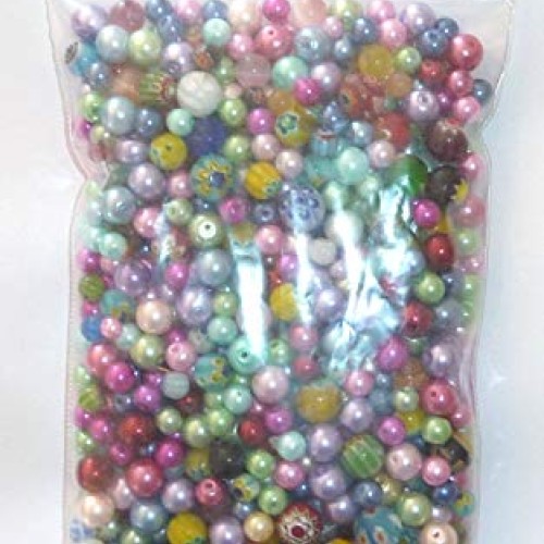 Assorted Beads, Loose Beads for Craft DIY Projects, Beading Kit, P...