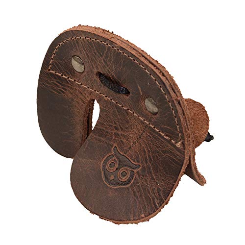 Hide & Drink, Rustic Leather Right Handed Archery Finger Tab/Recur...