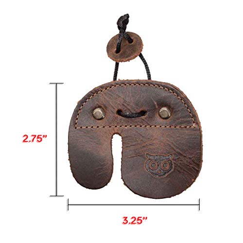Hide & Drink, Rustic Leather Right Handed Archery Finger Tab/Recur...
