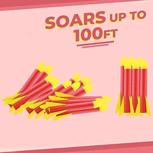 High Bounce Toy Rocket Launcher for Kids - Outdoor Toys, Shoots 10...