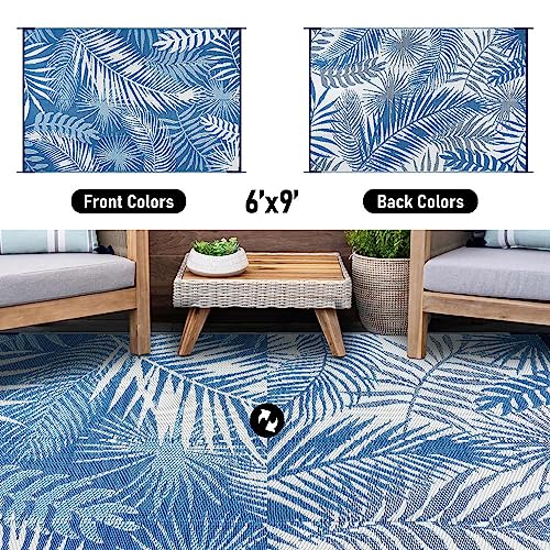HiiARug Outdoor Rug 6x9Ft Outdoor Plastic Straw Rug Waterproof Out...