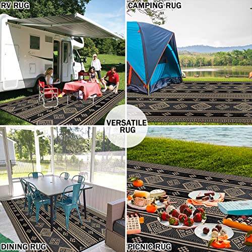 HiiARug Reversible Outdoor Patio Rug 5x8, Plastic Straw Rug RV Cam...