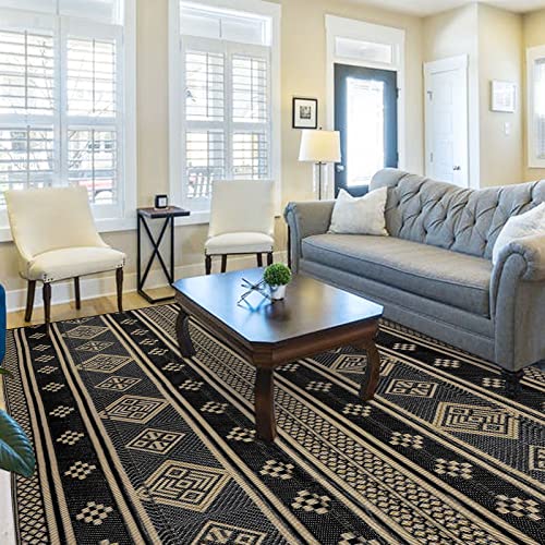 HiiARug Reversible Outdoor Patio Rug 5x8, Plastic Straw Rug RV Cam...