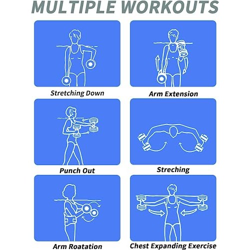 Hikeen Aquatic Exercise Dumbbells Water Dumbbell Pool Resistance A...