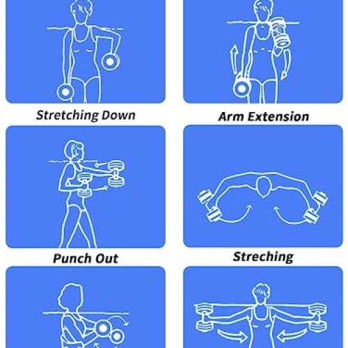 Hikeen Aquatic Exercise Dumbbells Water Dumbbell Pool Resistance A...