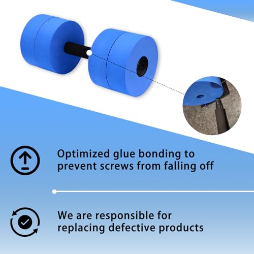 Hikeen Aquatic Exercise Dumbbells Water Dumbbell Pool Resistance A...