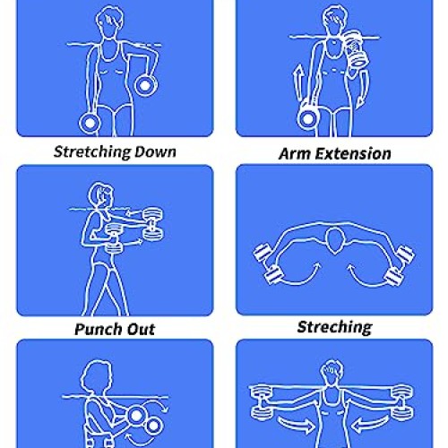 Hikeen Aquatic Exercise Dumbbells Water Dumbbell Pool Resistance A...