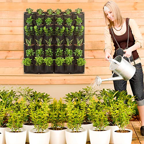 HilarityMax 36 Pocket Vertical Planter with Gloves and Guide for I...