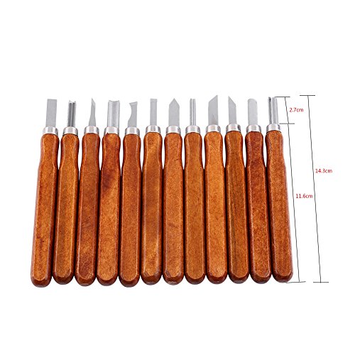 12pcs Wood Carving Bits Woodcut Cutter Knife Set Hand Wood Carving...
